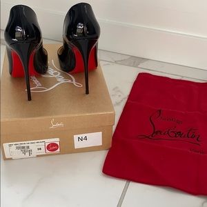 Christian Louboutin black patent leather pump 8